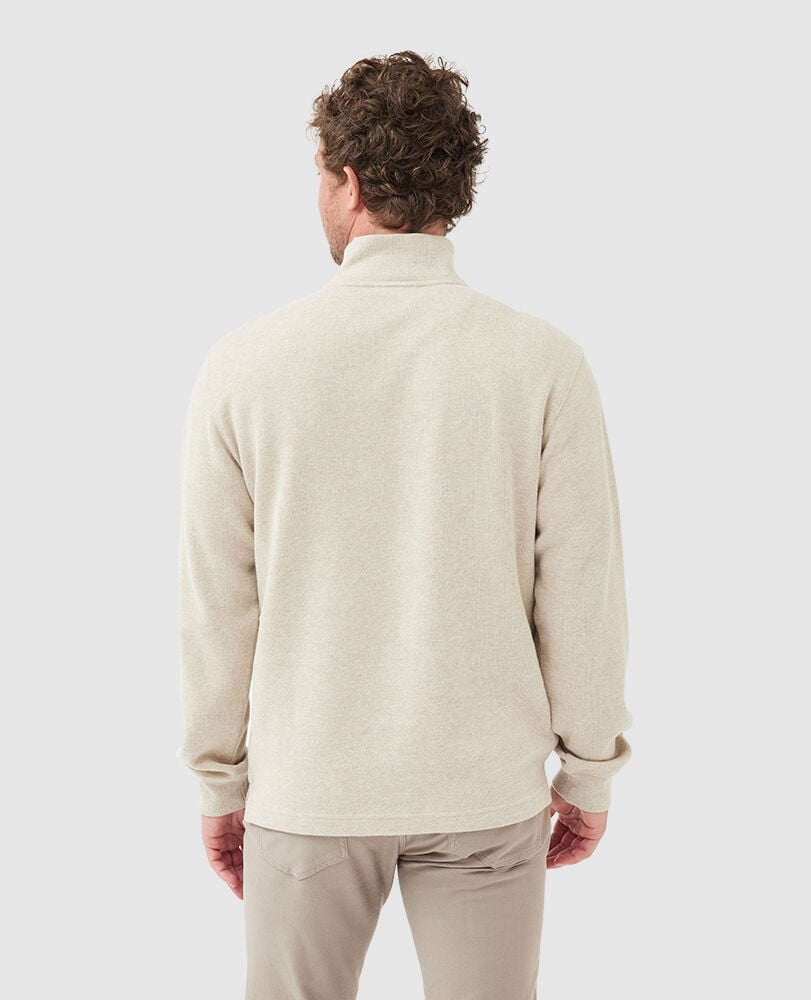 Alton Ave 1/4 Zip Sweatshirt, CAMEL, Back