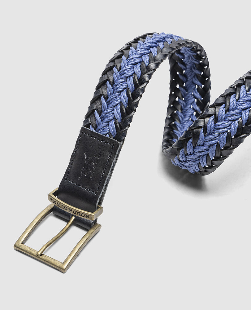 Ceinture Eastbourne Weave, NAVY DENIM, Back