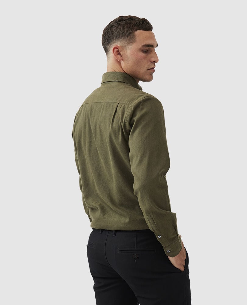 Barrhill Sports Fit Shirt · Loden XL, LODEN, Back