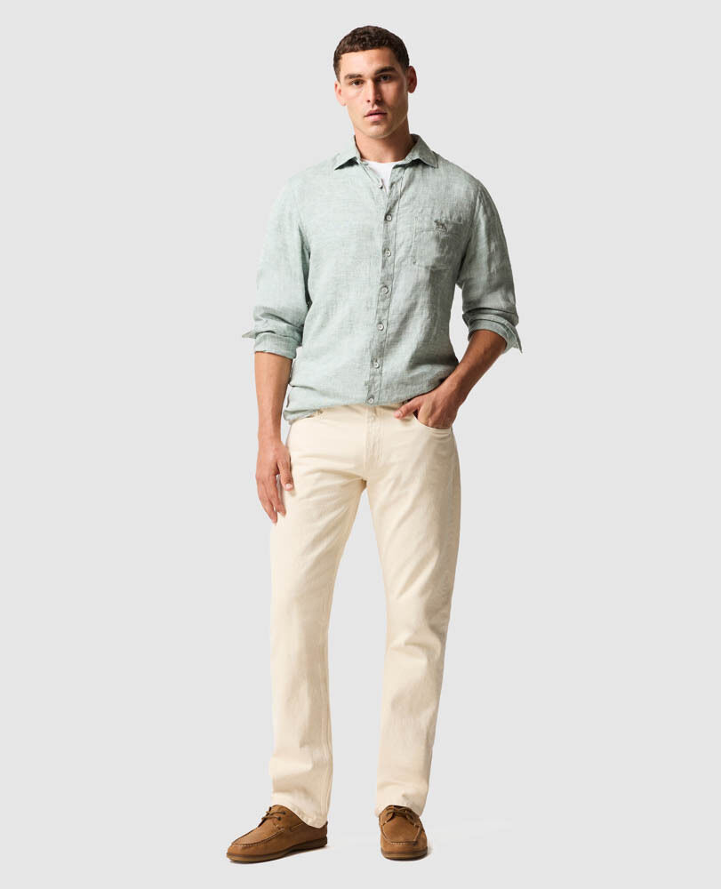 Ventry Relaxed Fit Jean, ECRU, Off Front