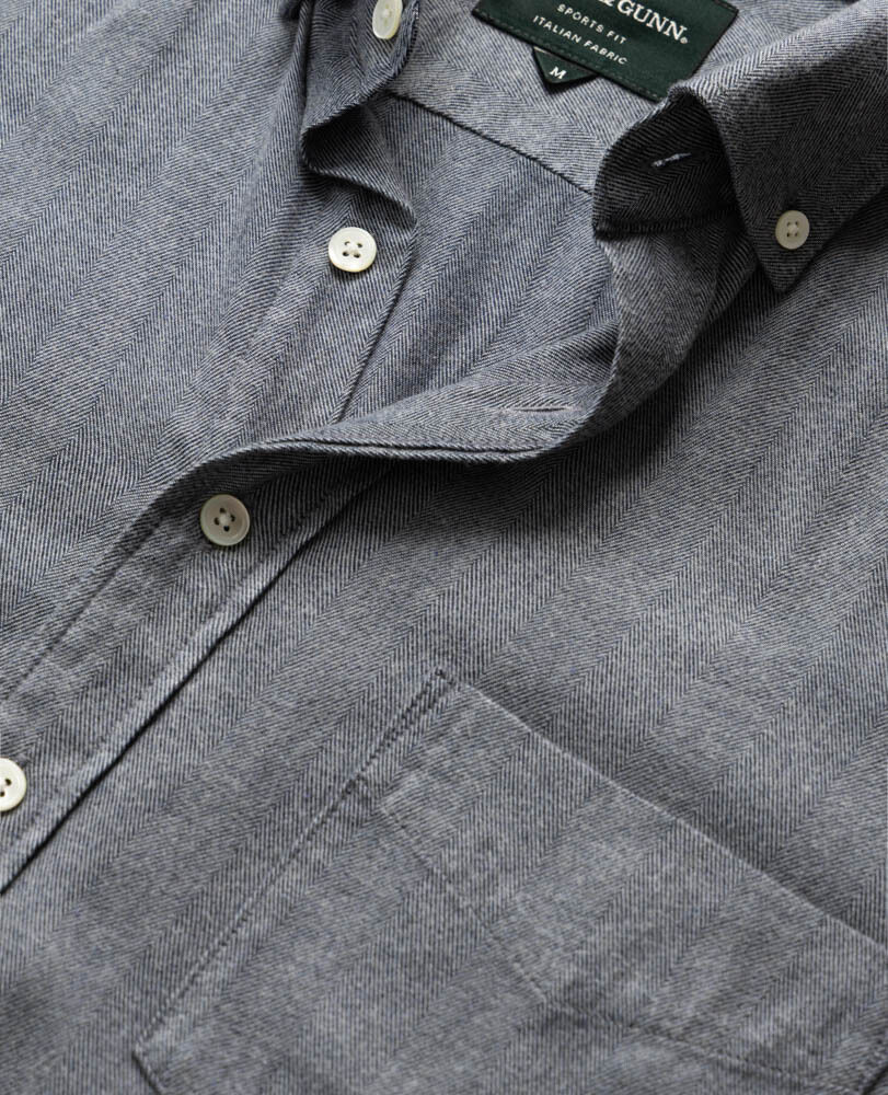 Barrhill Sports Fit Shirt, DENIM, Detail 2