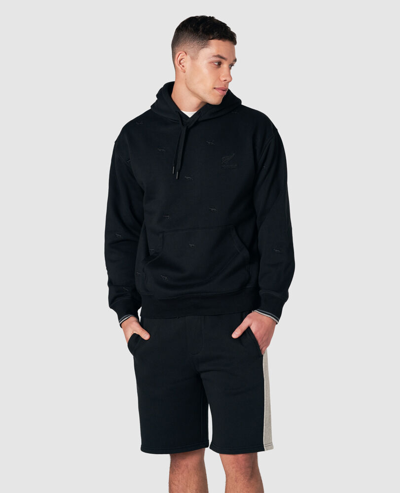 Fernmark Embroidered Hoodie, ONYX, Front