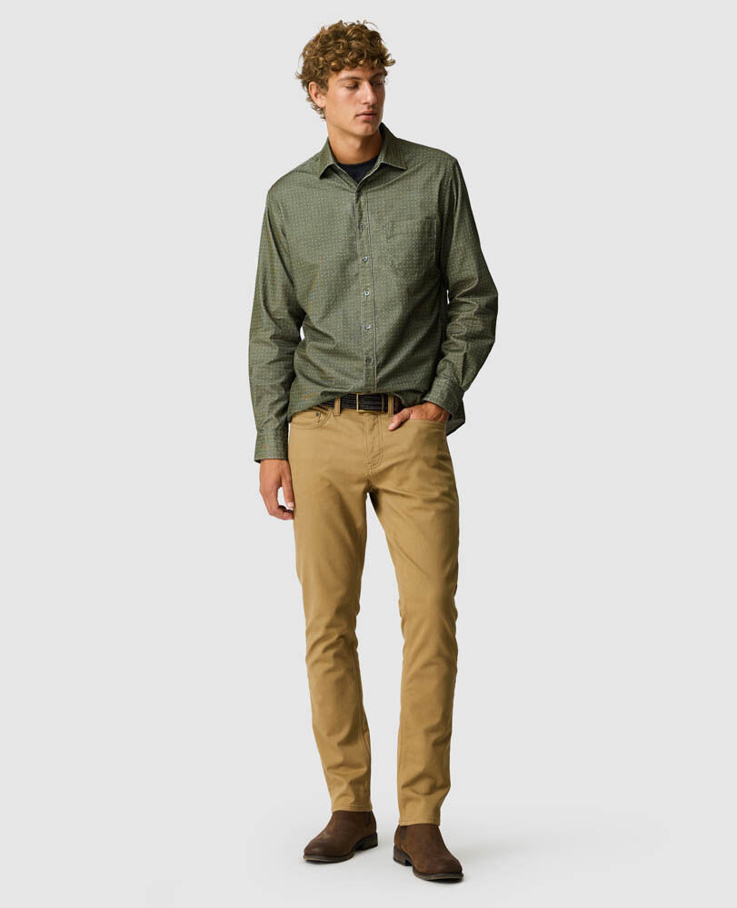 Little Jordan Spur Sports Fit Shirt, OLIVE, Off Front