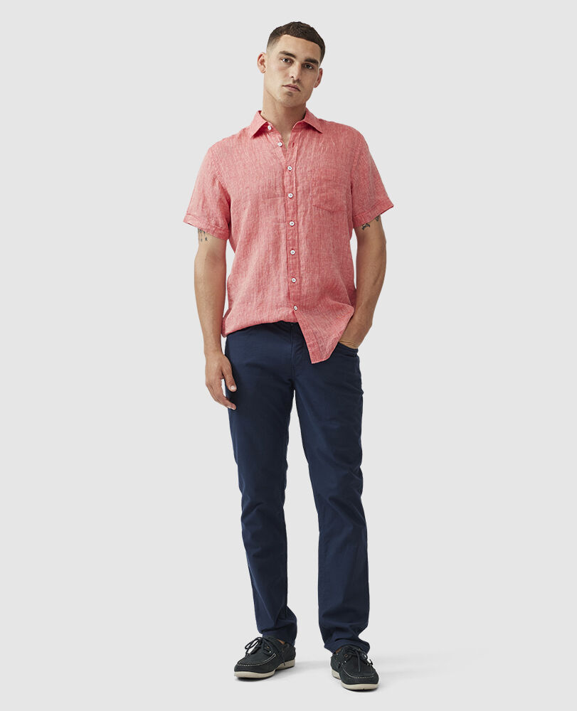 Ellerslie Sports Fit Shirt, CRIMSON, Off Front