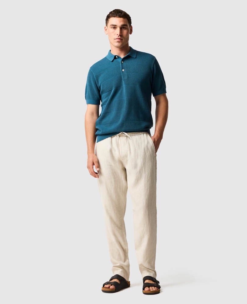 Masons Flat Knit, TEAL, Off Front