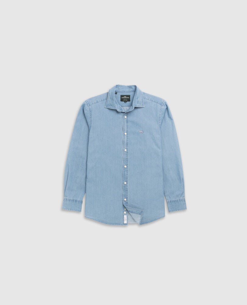 Homestead Sports Fit Shirt, STONEWASH, Flat Lay