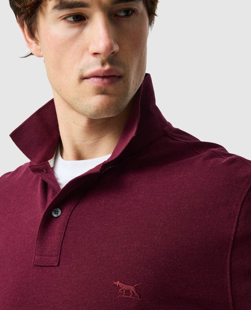 The Gunn Original Fit Polo, OXBLOOD, Detail 3