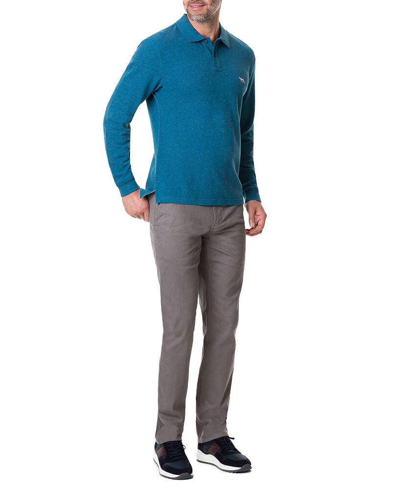 Gunn L/S Polo, STORM, Off Front