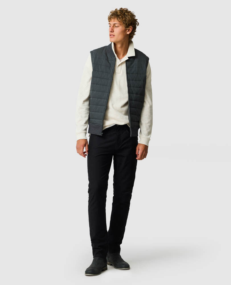 Polo manches longues gunn, NATUREL, Off Front