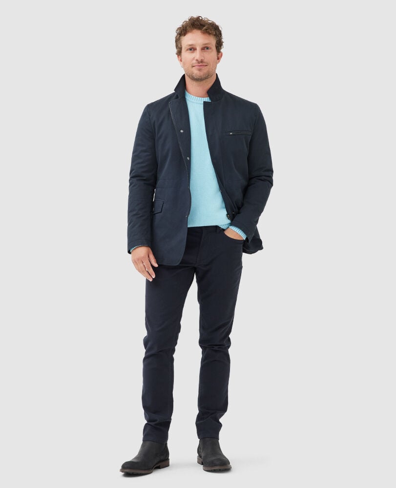 Gunn Crew Sweater, RIVIERA, Off Front