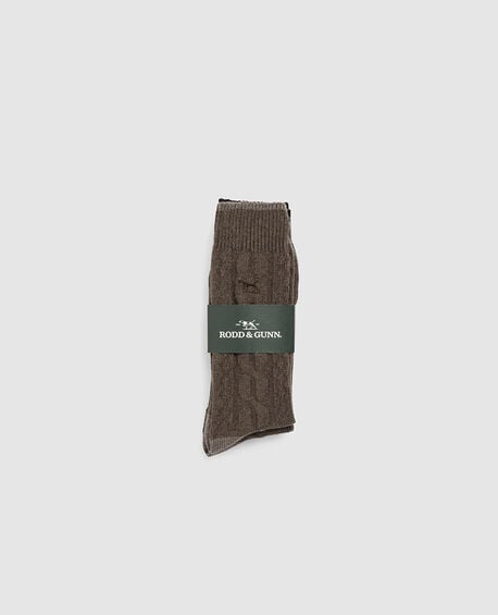 Dunedin Cable Sock 2 Pack, EARTH/ OLIVE