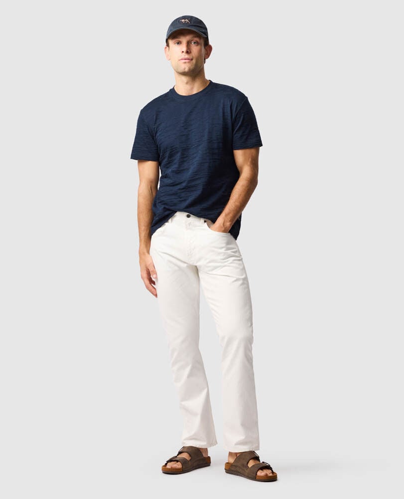 Leith Valley Sports Fit T-Shirt , NAVY, Off Front