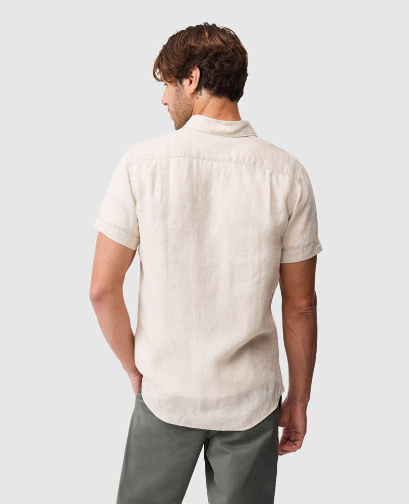 Cathedral Cove Sports Fit Shirt, OATMEAL, Back