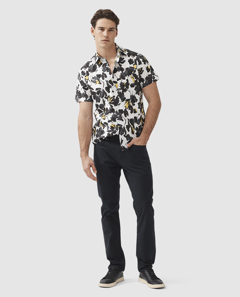 Chemise Newcastle coupe sportive, FUSAIN, Off Front