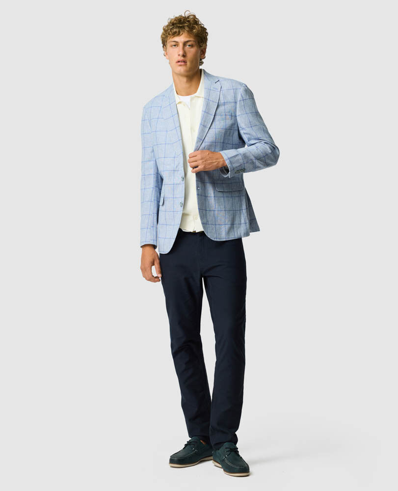 Winchmore Sports Fit Jacket, CORNFLOWER, Off Front