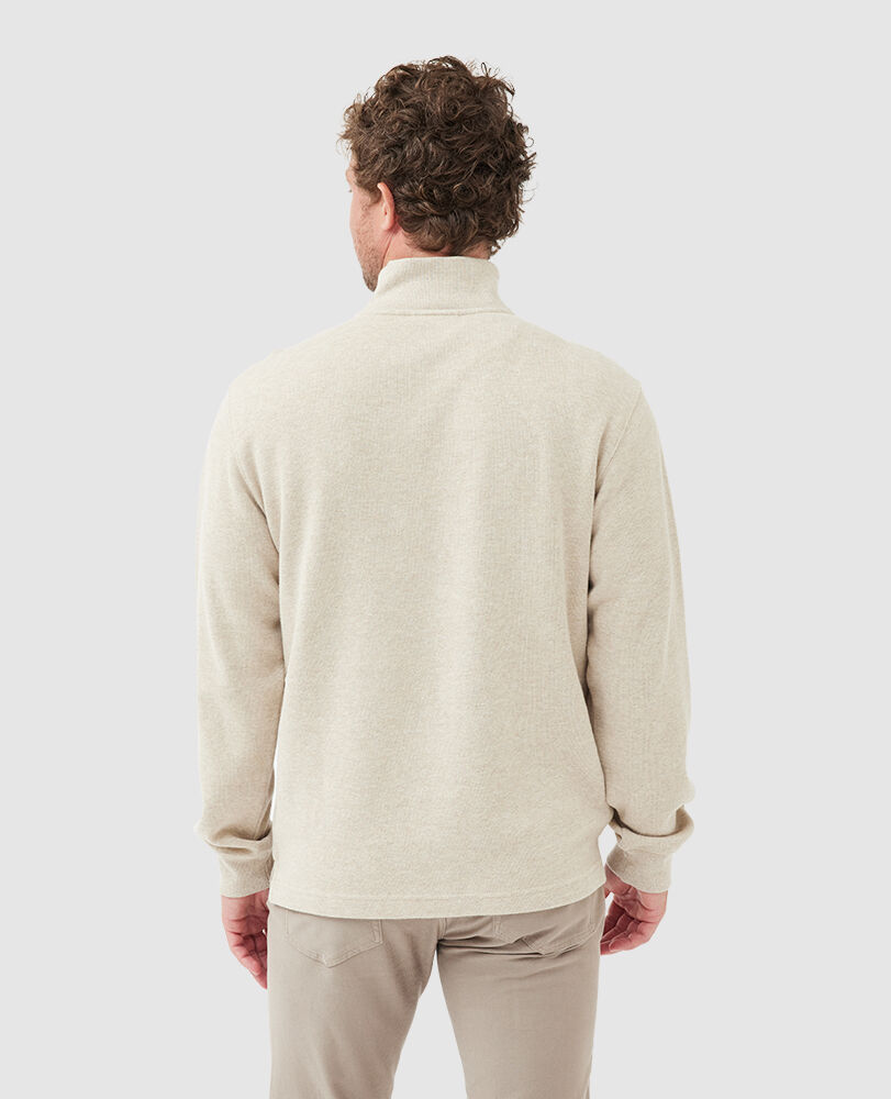 Sweatshirt col 1/4 zip alton ave, CAMEL, Back