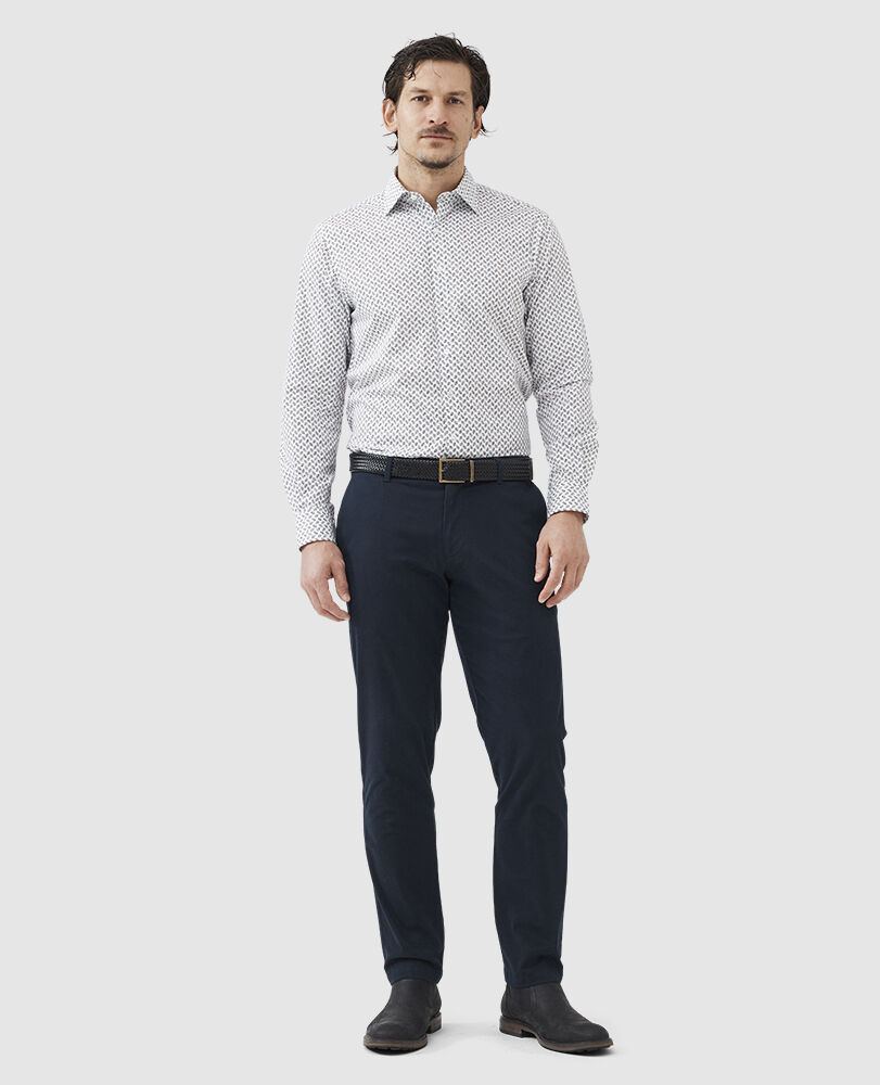 Chemise slim Lakeswood, SABLE NOIR, Off Front