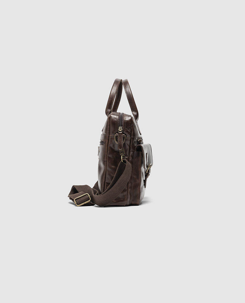 Picton Briefcase, CHOCOLATE, Back