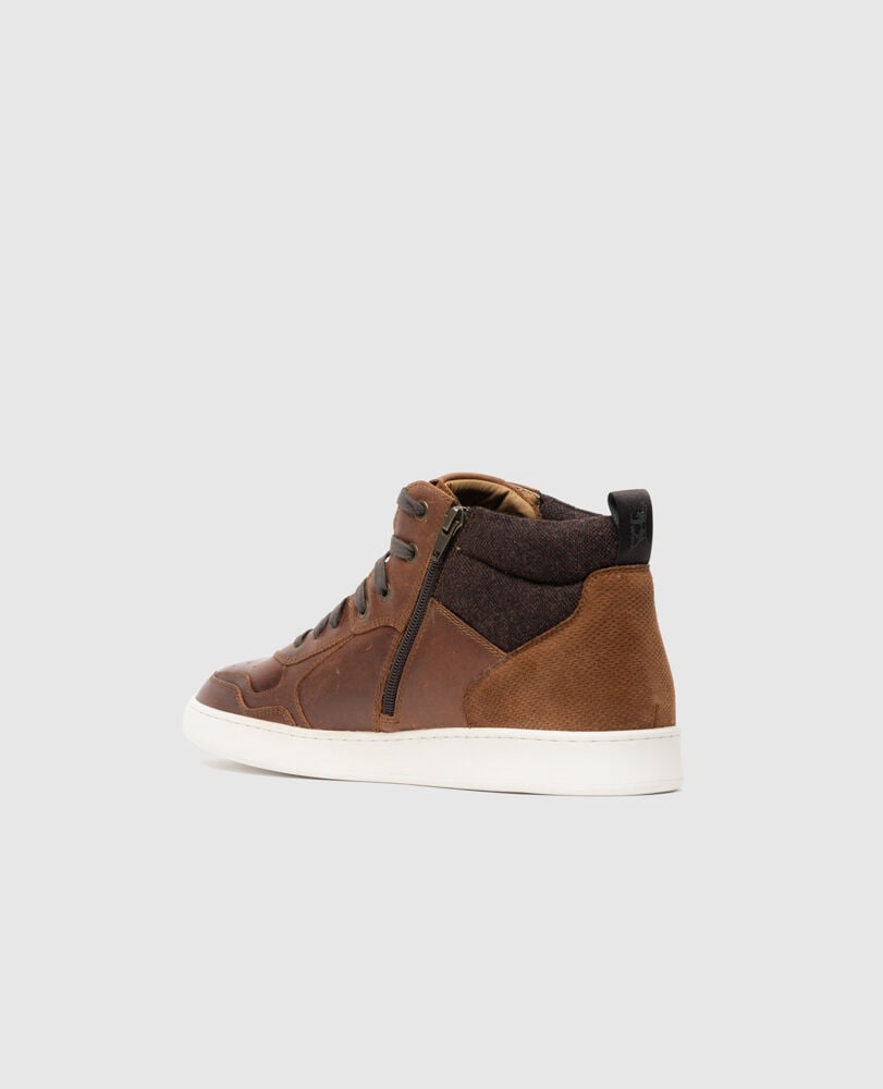 Suffolk Hi Top Sneaker, COFFEE, Flat Lay