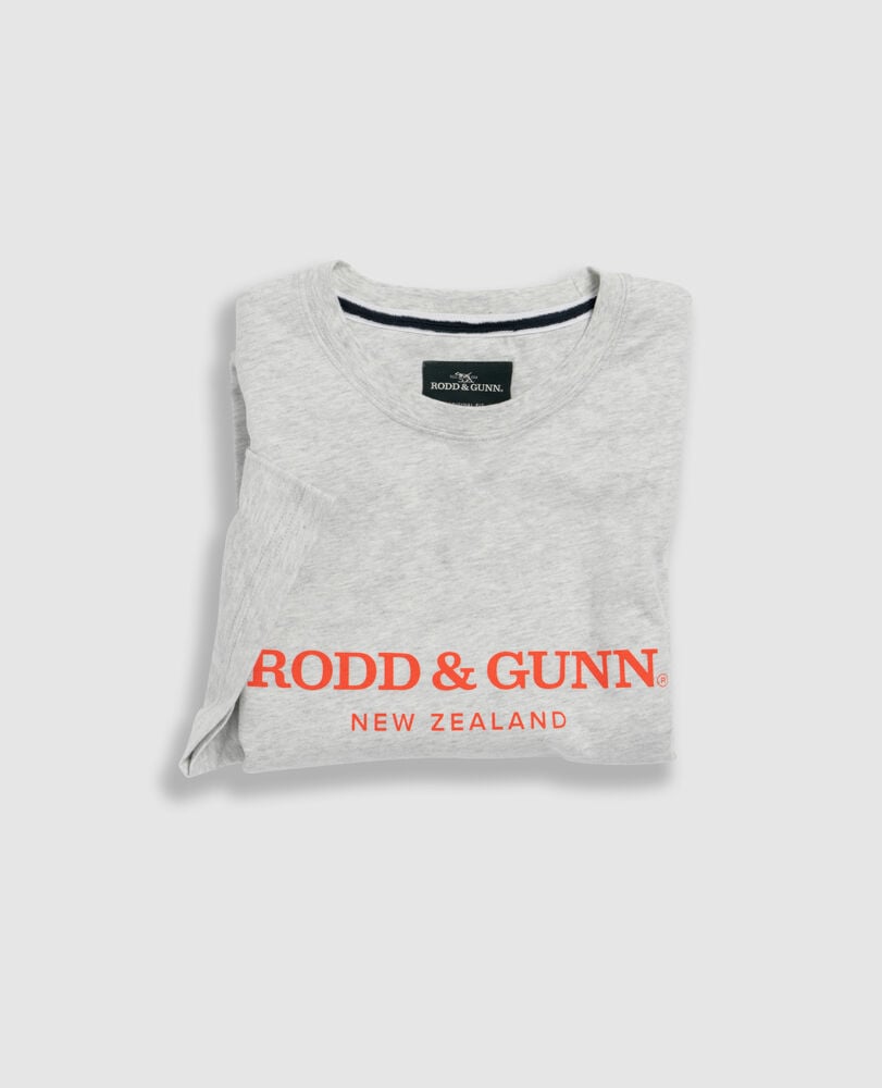 Fernmark Logo T-Shirt , ICE GREY MARLE, Flat Lay