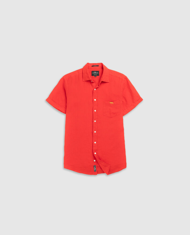Cathedral Cove Sports Fit Shirt, CHILLI, Flat Lay