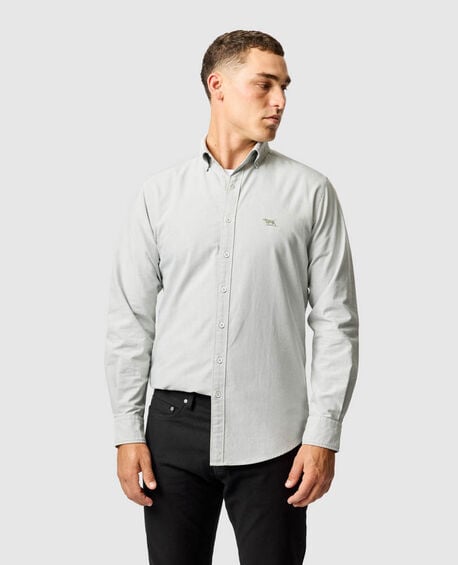 Gunn Oxford Sports Fit Shirt, EUCALYPTUS