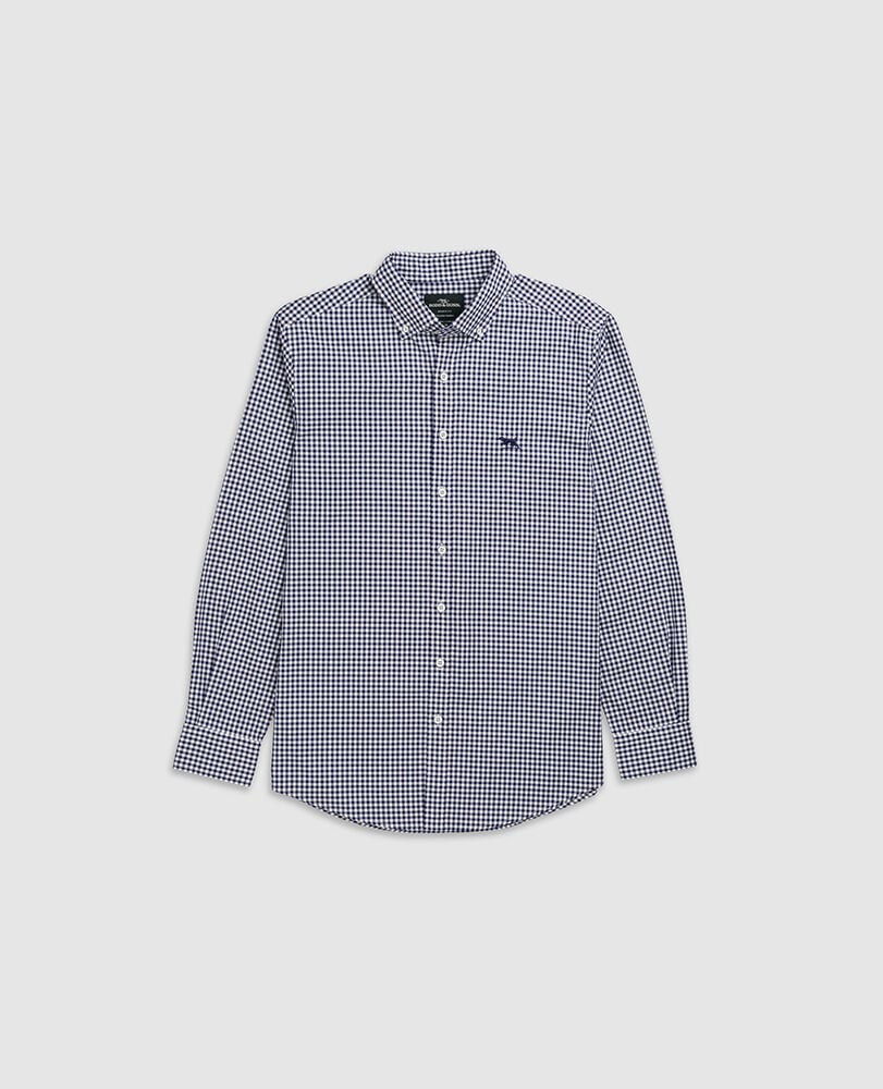 Gunn Check Oxford Sports Fit Shirt · Snow XS, SNOW, Flat Lay