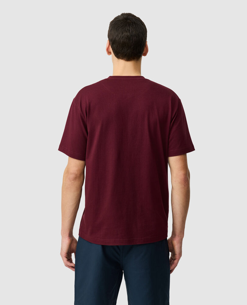 The Peaks Logo Original Fit Tee, OXBLOOD, Back