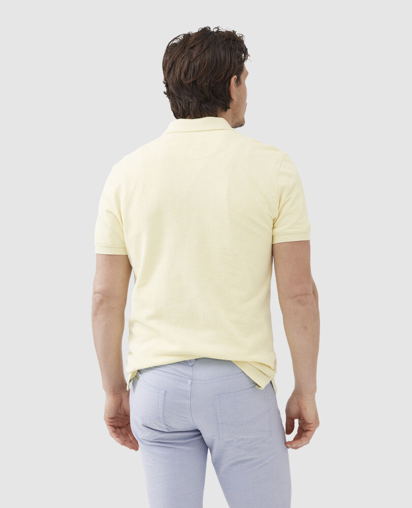 The Gunn Sports Fit Polo, LEMON MYRTLE, Back