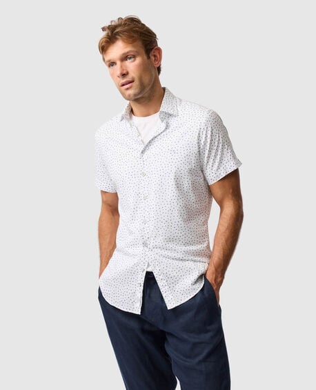 Raview Sports Fit Shirt, BLANC