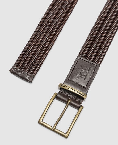 Ceinture extensible Stirling, MARRON FONC&Eacute;
