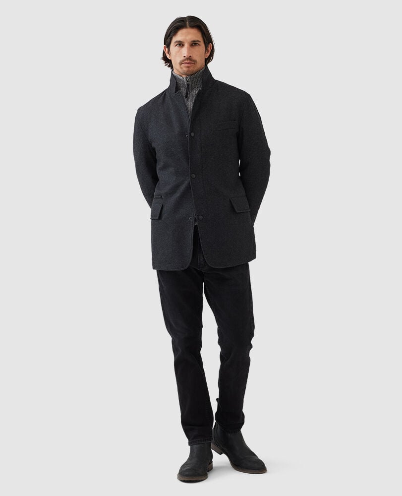 Longbush Jacket, GRAPHITE, Off Front