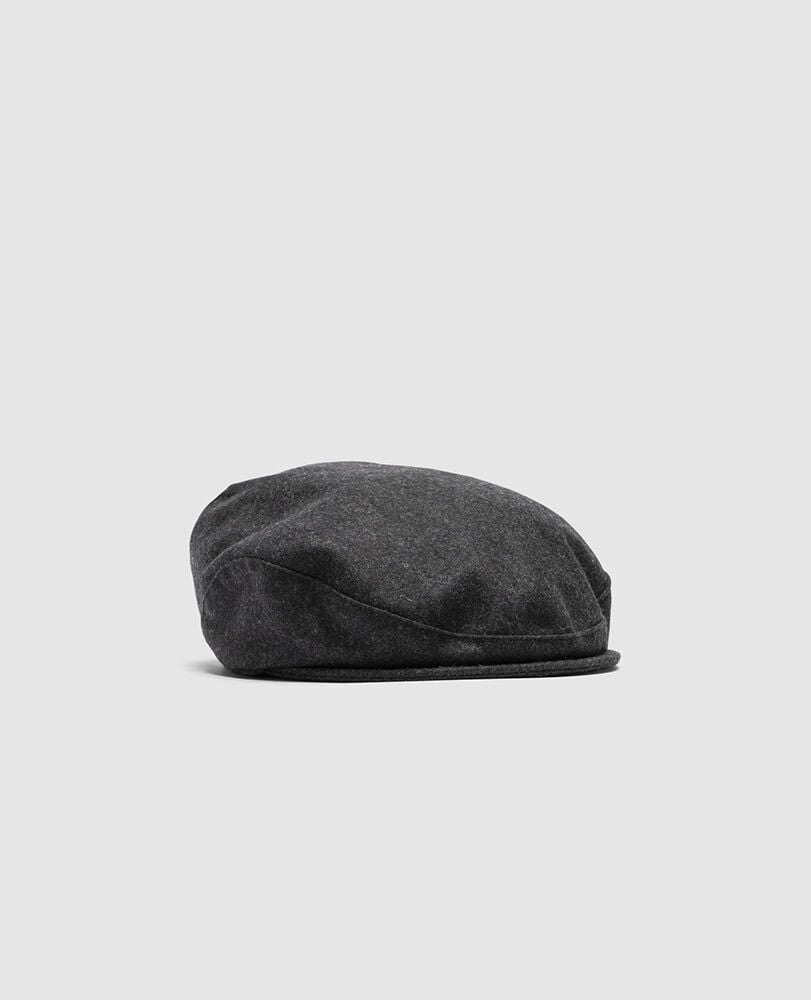 Trafalgar Park Flat Cap, BLACK, Off Front