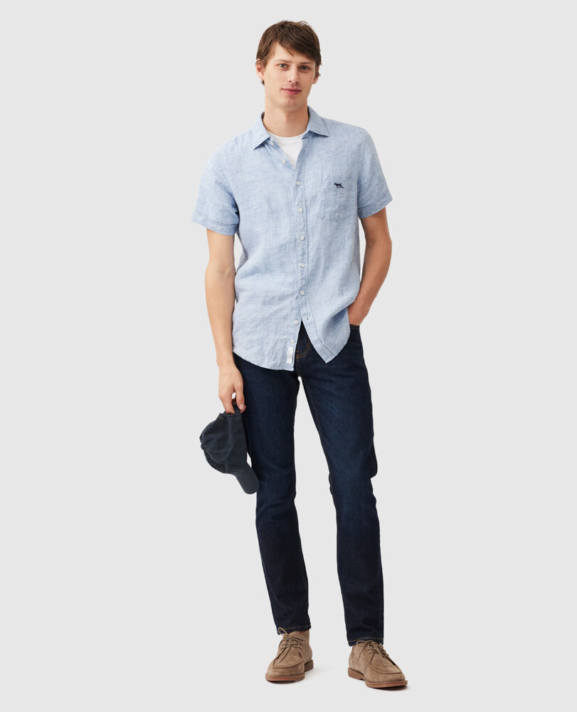 Cathedral Cove Sports Fit Shirt, DENIM, Off Front