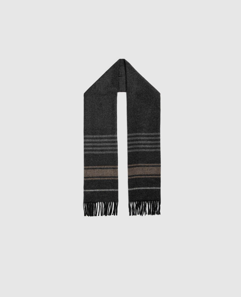 Wanaka Scarf, CARBON, Off Front