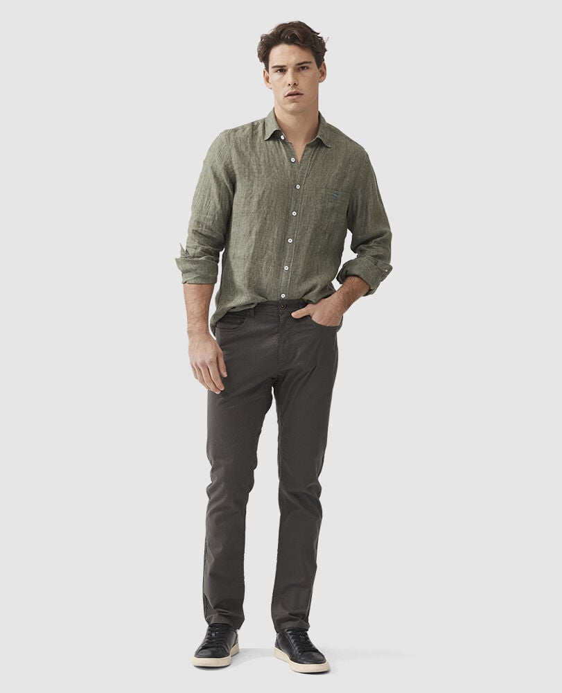 Coromandel 2 Sports Fit Shirt, KELP, Off Front