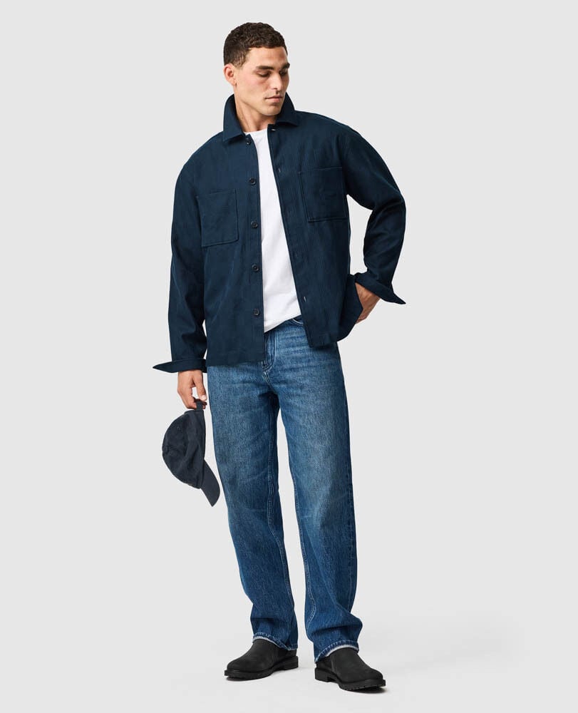 The Fortress Shirt, NAVY, Off Front