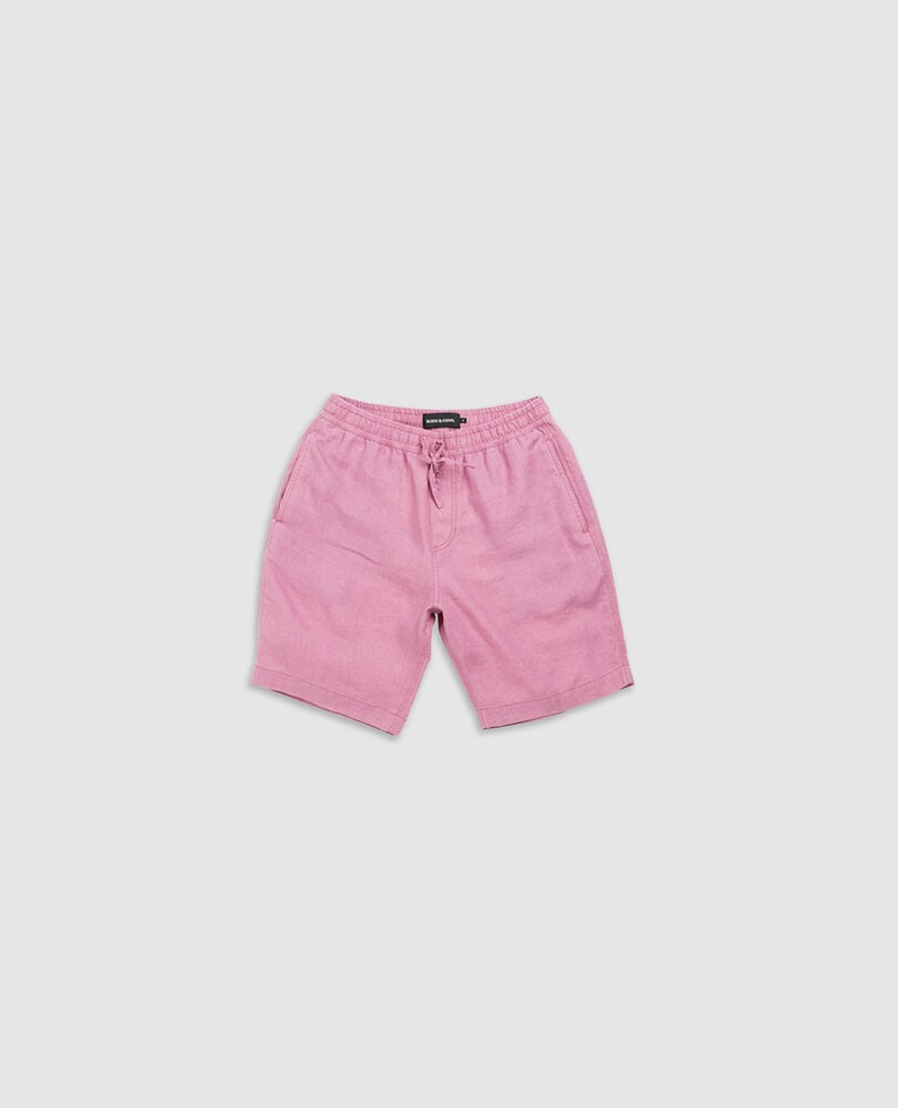Linen 9" Resort Short, GERANIUM, Flat Lay