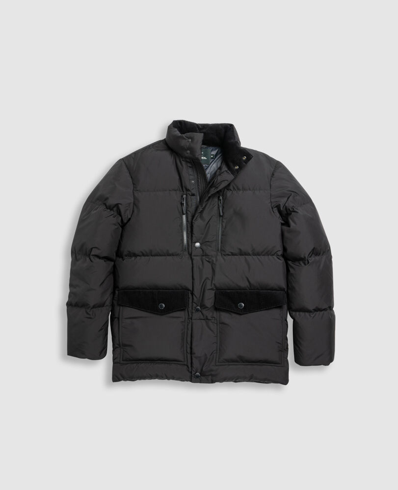 Ohau Down Jacket, NERO, Flat Lay