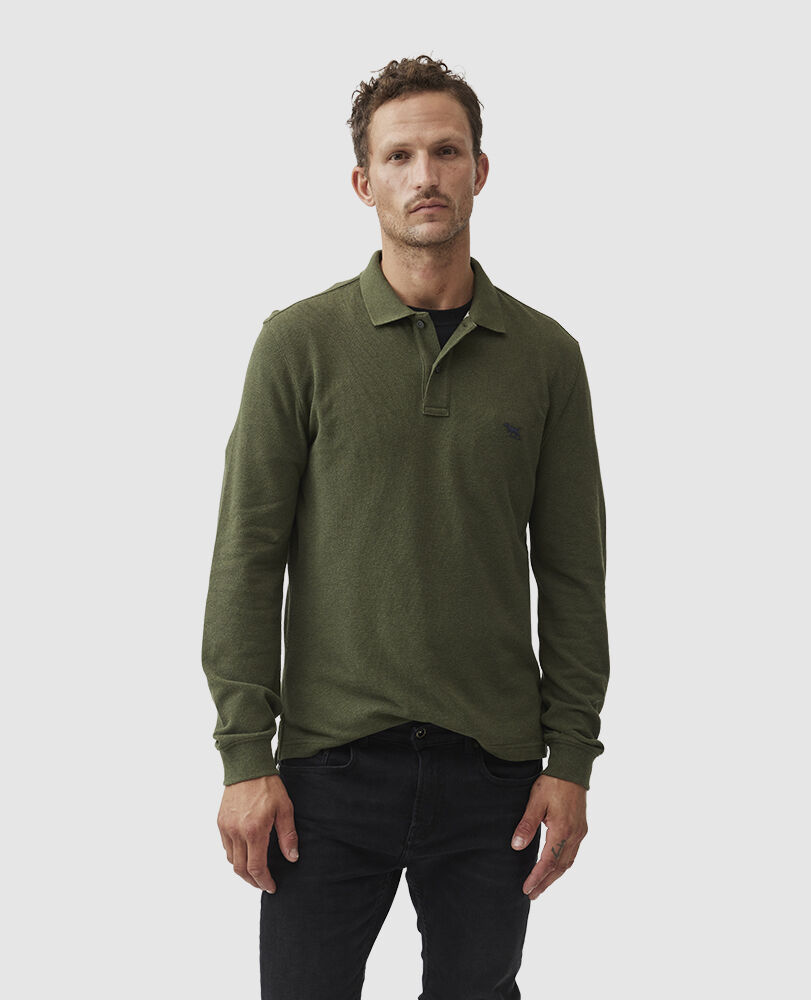 Polo manches longues gunn, MILITAIRE, Front