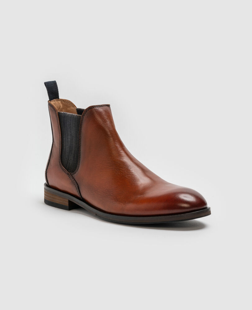 Kingsview Road Chelsea Boot, TAN, Off Front