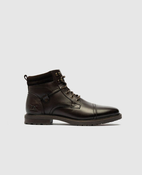 Brookdale Military Boot, CHOCOLATE