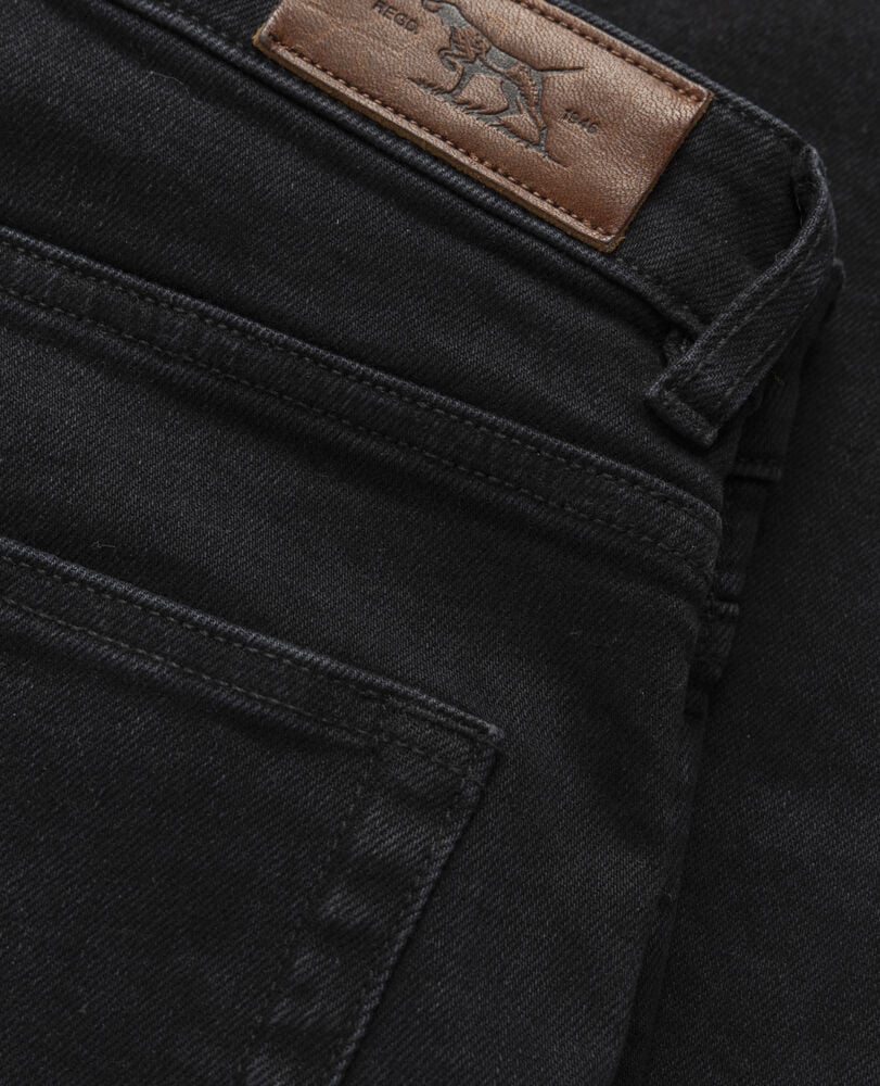 Hira Slim Fit Italian Denim, COAL, Detail 3