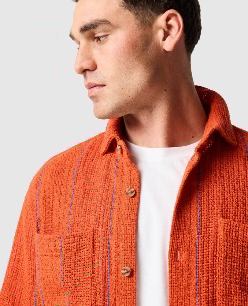 Chemise Point Break, TANGERINE, Flat Lay