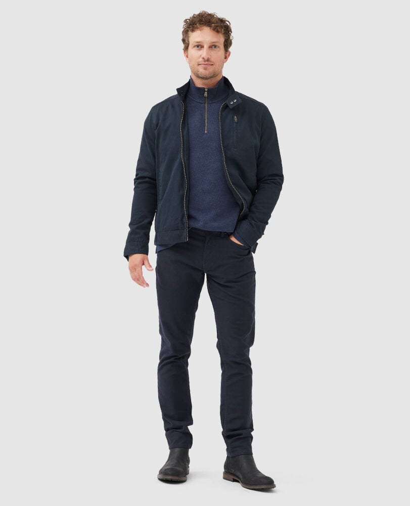 Alton Ave 1/4 Zip Sweatshirt, INK, Off Front