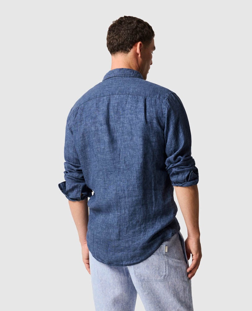 Coromandel Sports Fit Shirt, MARINE, Back