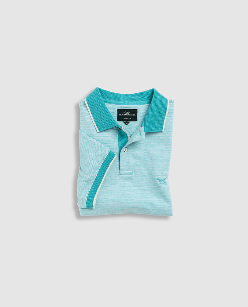 Langs Beach Polo, AQUA, Flat Lay