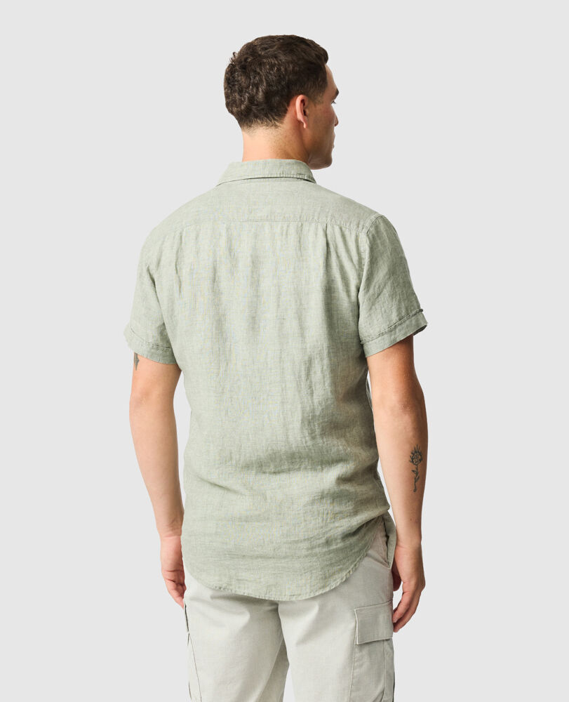 Palm Beach Sports Fit Shirt, SAGE GREY, Back