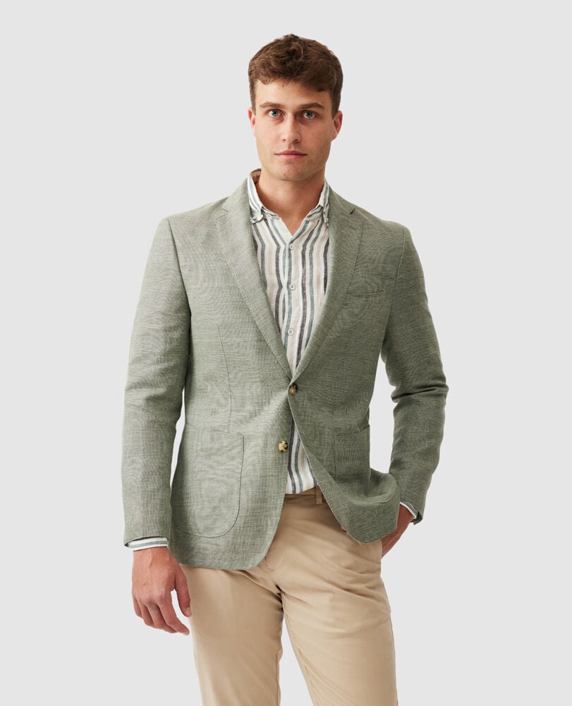 The Cascades Sports Fit Jacket, SAGE, Front