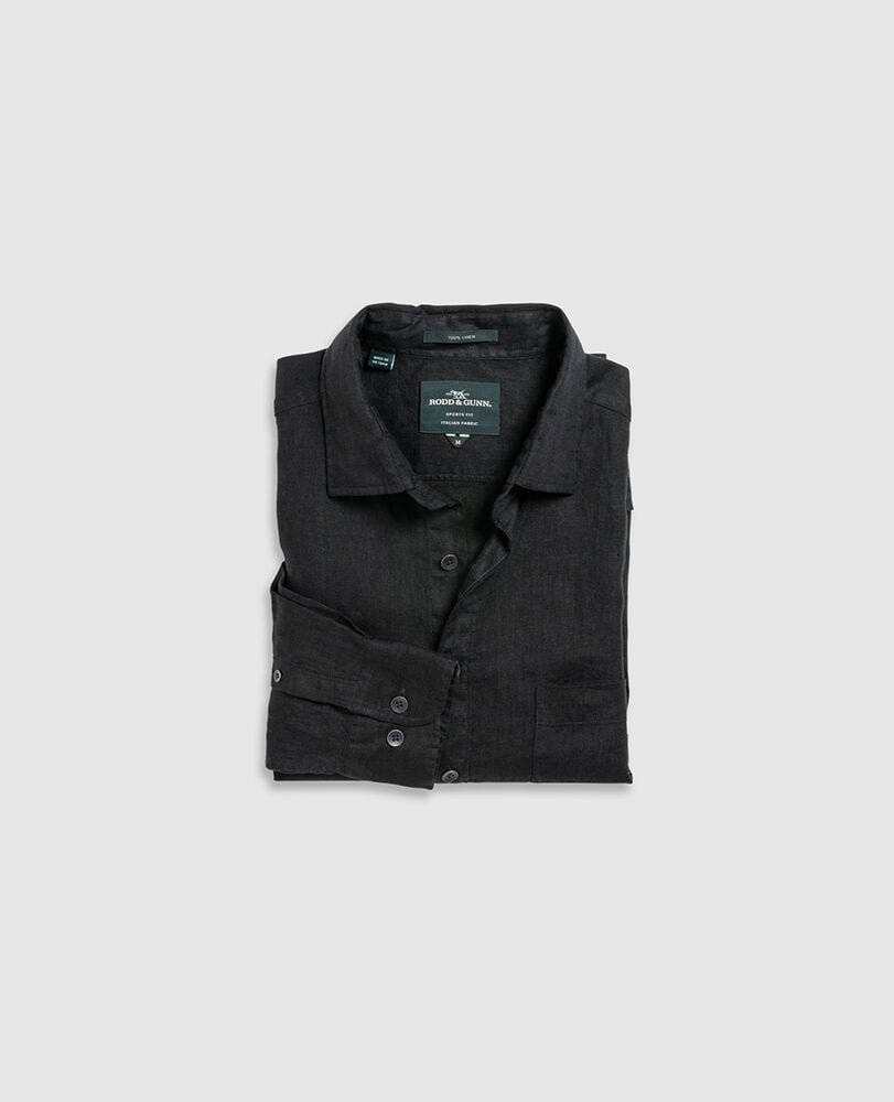 Chemise slim en lin Coromandel, ONYX, Flat Lay